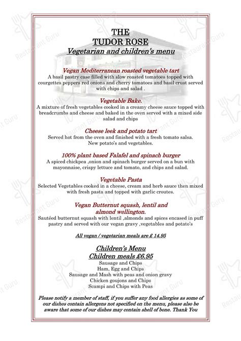 tudor rose sittingbourne menu|tudor rose menu sittingbourne.